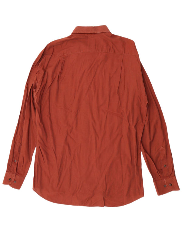 Roccobarocco Camisa para hombre Talla 16 1/2 42 Algodón marrón grande