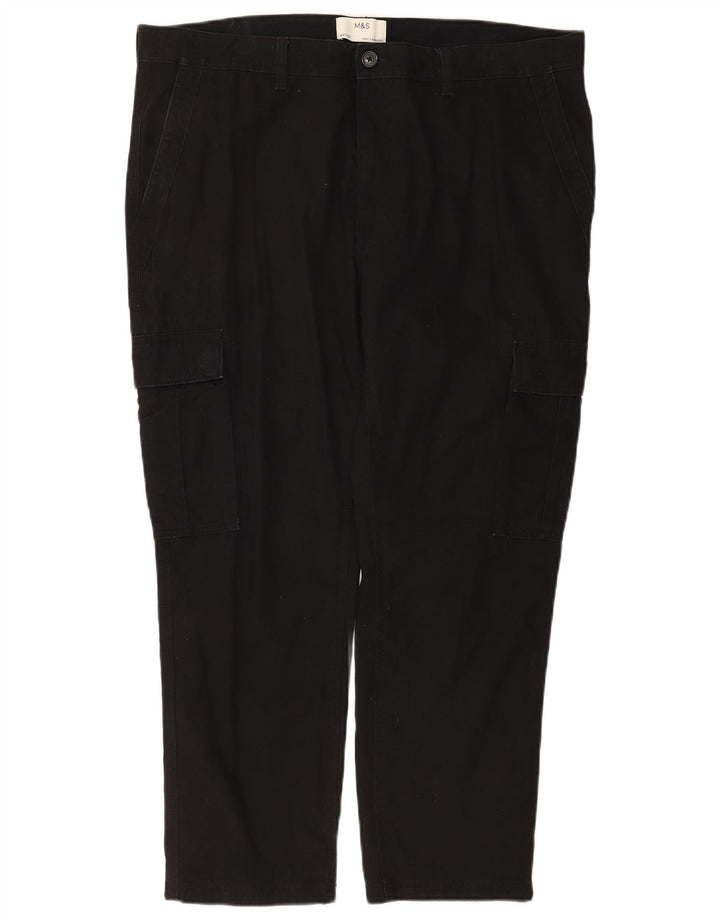 Marks & Spencer Pantalones cargo ajustados para hombre W40 L29 Algodón negro