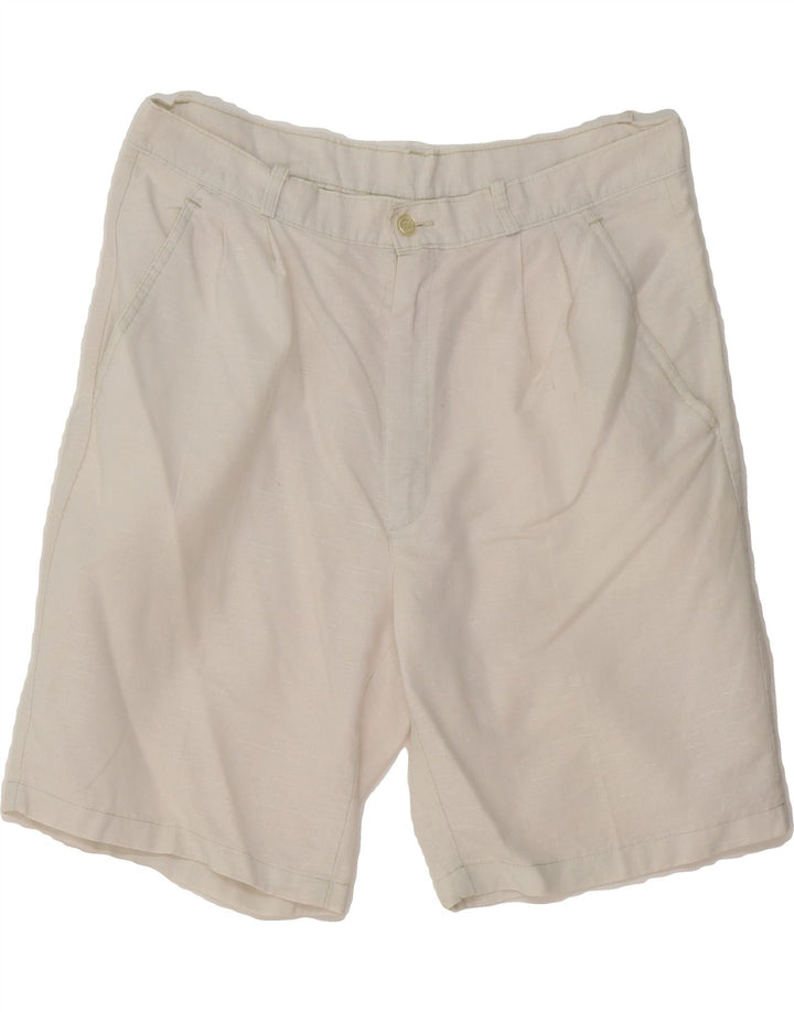 VINTAGE Mens Chino Shorts W32 Medium  White Vintage Vintage and Second-Hand Vintage from Messina Hembry 