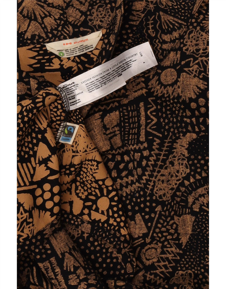 Skunkfunk Vestido tubo para mujer UK 42 Algodón geométrico marrón medio