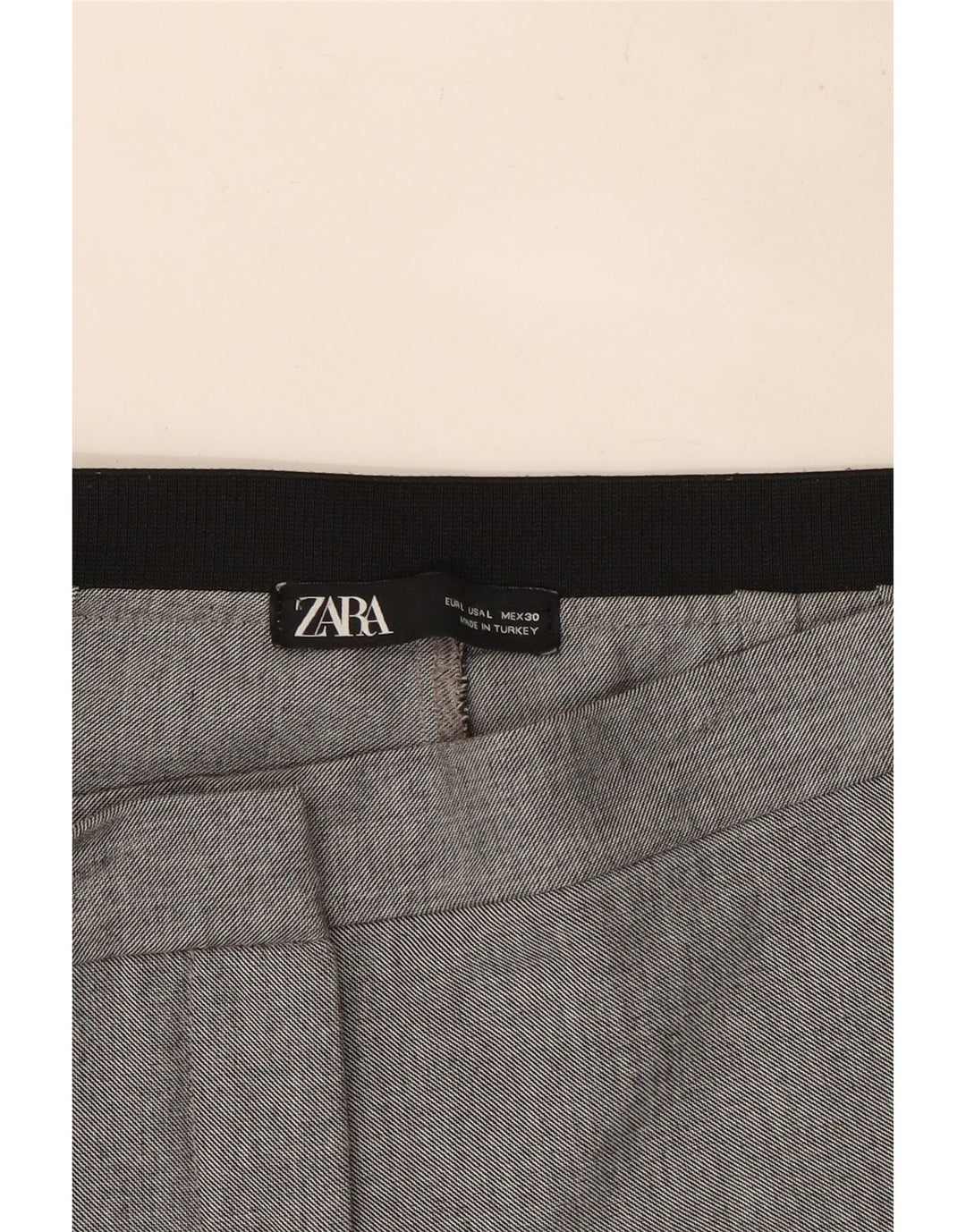 Zara Mujer Pantalón De Traje Recto Grande W32 L28 Gris