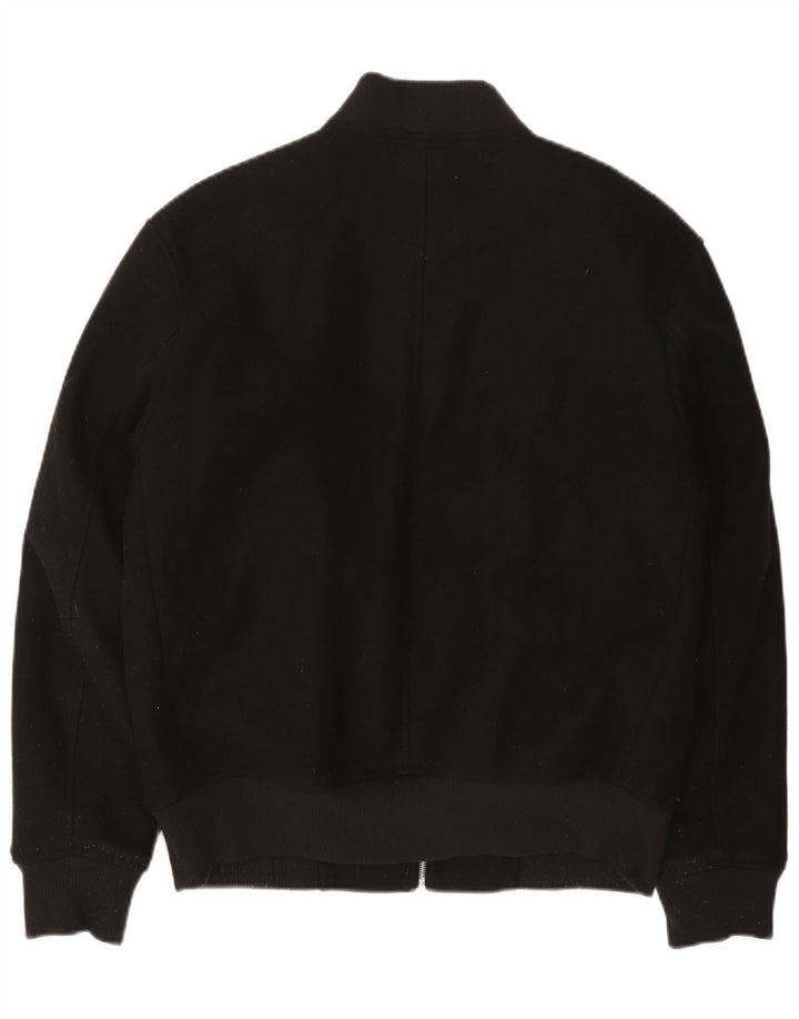 ZARA Chaqueta Bomber Hombre ES 38 Mediana Negro Poliéster