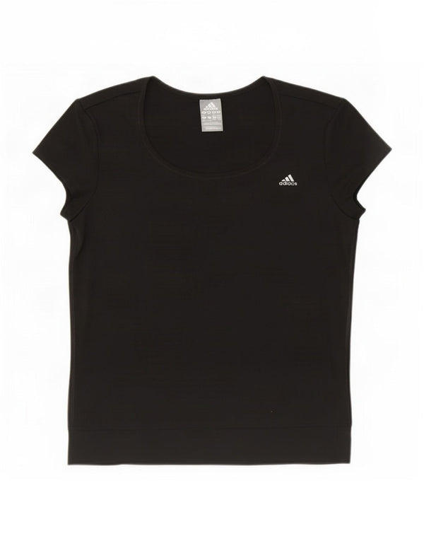 Adidas Mujer Climalite Camiseta Top UK 12/14 Mediano Negro Poliéster