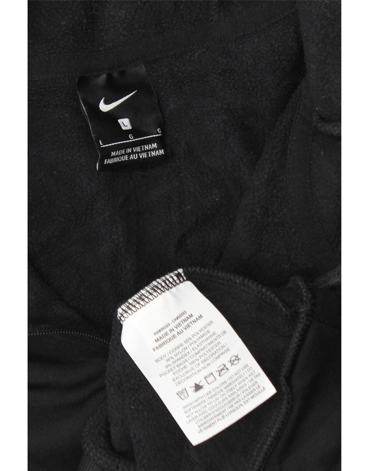 Nike - Sudadera con capucha para mujer, extragrande, con cremallera, talla 40, poliéster negro grande