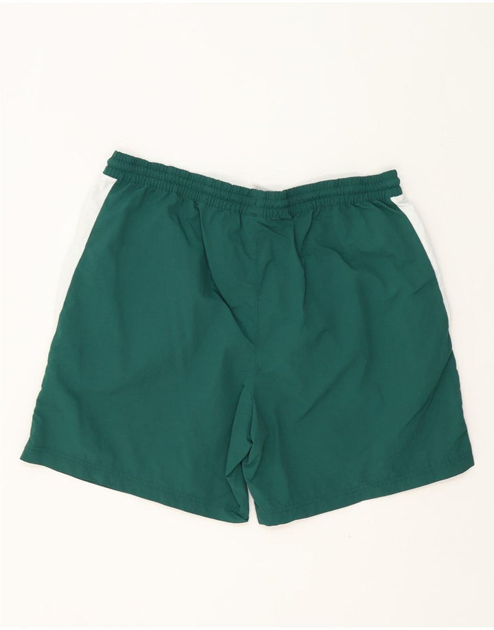 Reebok Pantalones cortos deportivos para hombre XL Verde Colorblock Poliéster