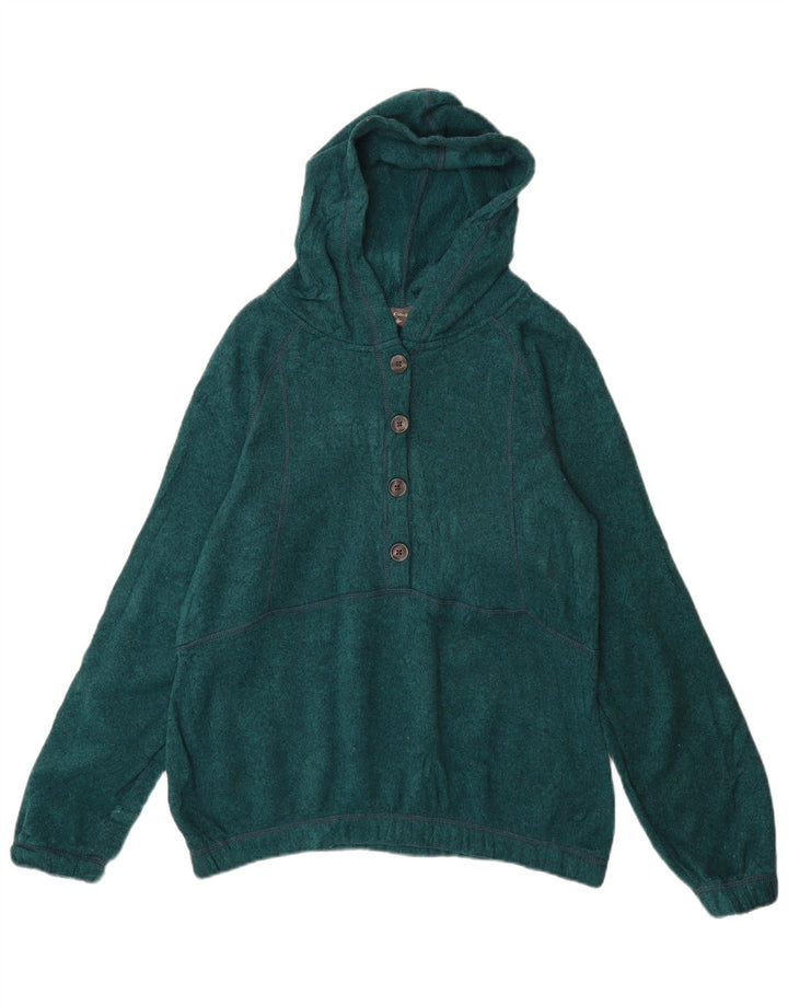 Eddie Bauer Suéter tipo jersey con cuello y botones para mujer Reino Unido 14 Poliéster verde medio