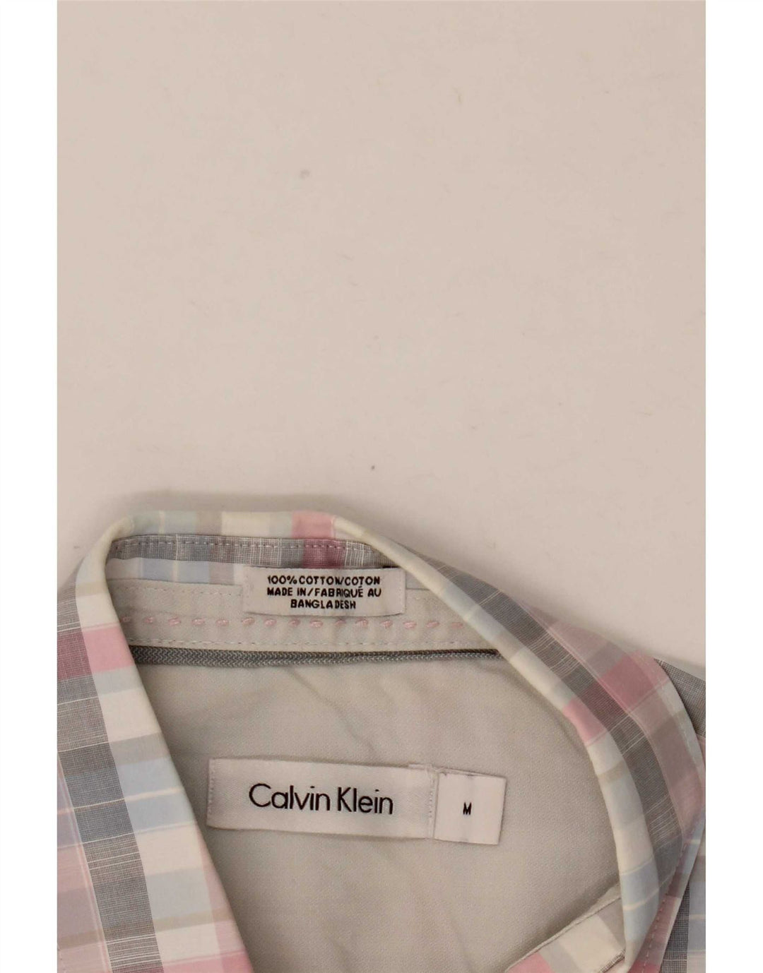 Calvin Klein Camisa De Manga Corta De Algodón A Cuadros Multicolor Mediano Hombre