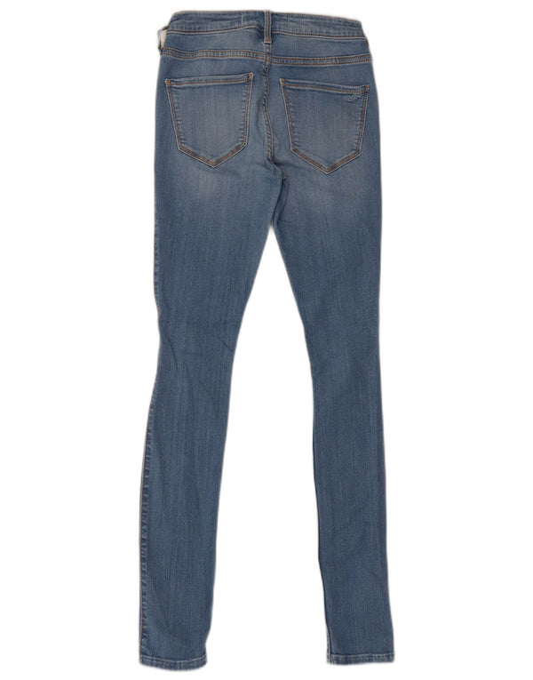 Hollister Mujer Legging Mid Rise Vaqueros Pitillo Desgastados W25 L30 Azul