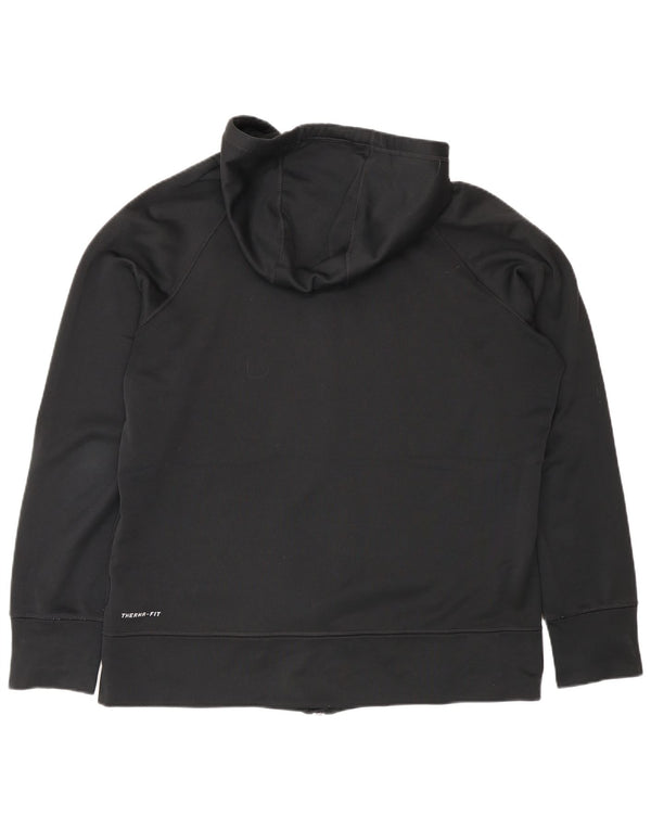 Nike Therma-Fit Zip Sudadera con capucha para mujer UK 40 XL Negro Poliéster Deportes