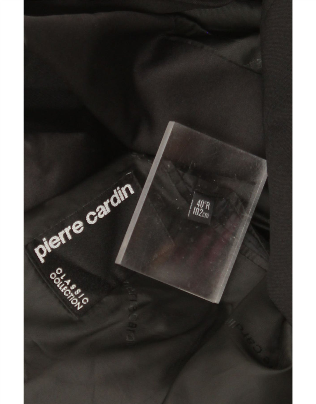 PIERRE CARDIN Chaqueta tipo blazer de corte regular para hombre UK 40 Large Black