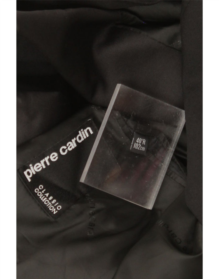 PIERRE CARDIN Chaqueta tipo blazer de corte regular para hombre UK 40 Large Black