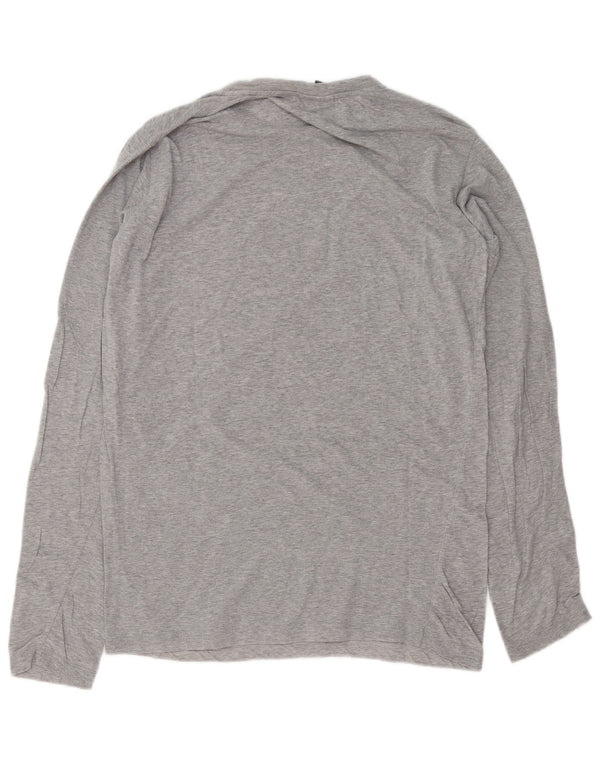Richmond Top gráfico de manga larga para hombre con moteado gris medio