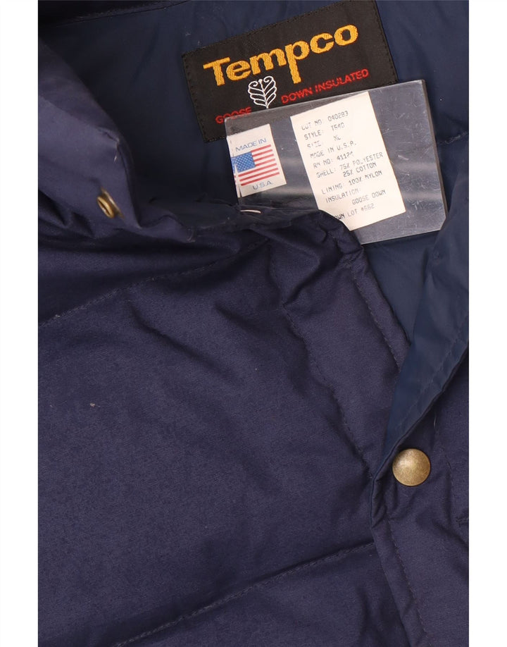 Tempco Chaleco acolchado para hombre UK 42 XL Poliéster azul marino