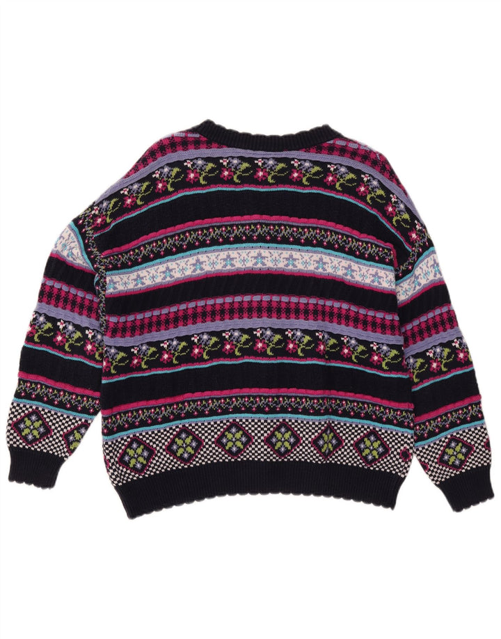 Stefanel - Cárdigan para mujer, talla 40, tamaño mediano, multicolor geométrico