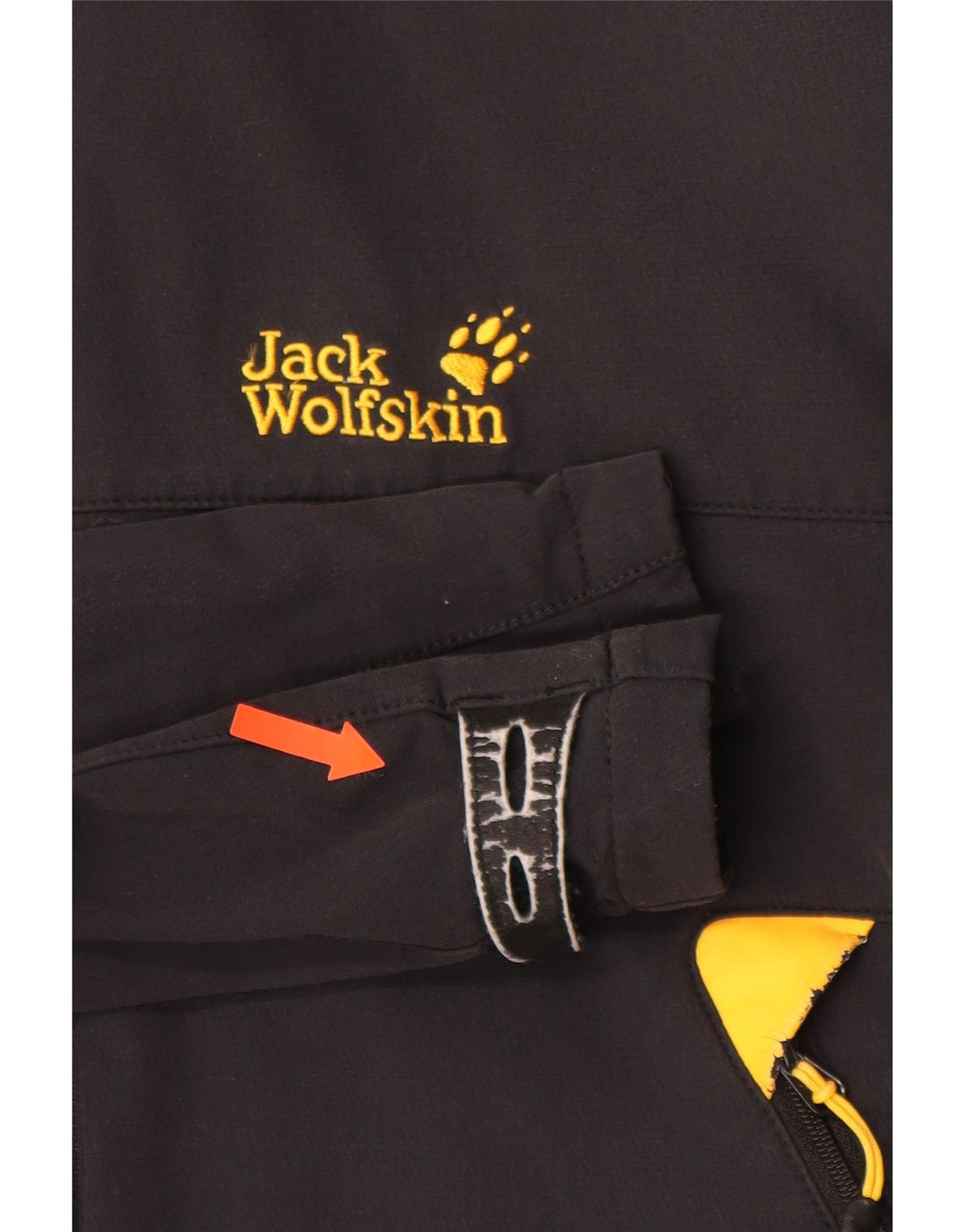 JACK WOLFSKIN Chaqueta cortavientos con capucha para hombre UK 44/46 XL Poliamida negra