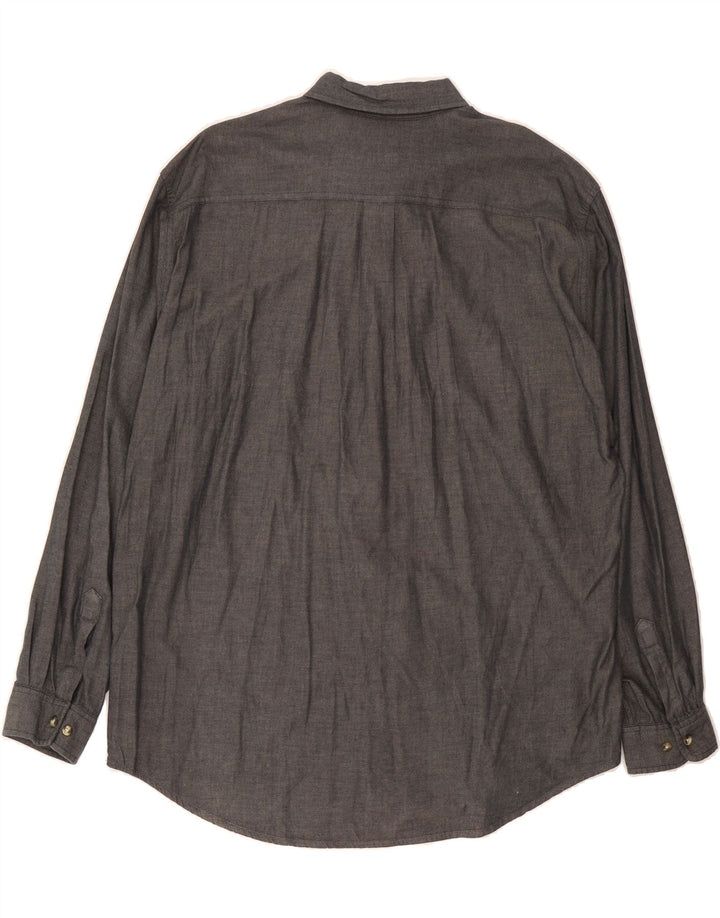 DOCKERS Mens Shirt XL Grey Chevron Cotton Vintage Dockers and Second-Hand Dockers from Messina Hembry 