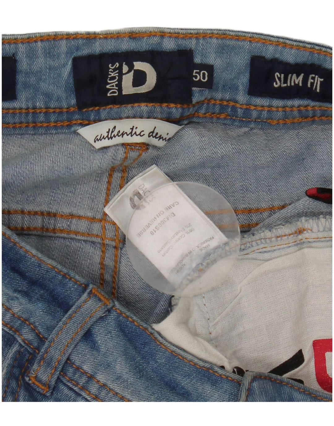 Vaqueros ajustados para mujer Dack's W32 L30 Algodón azul