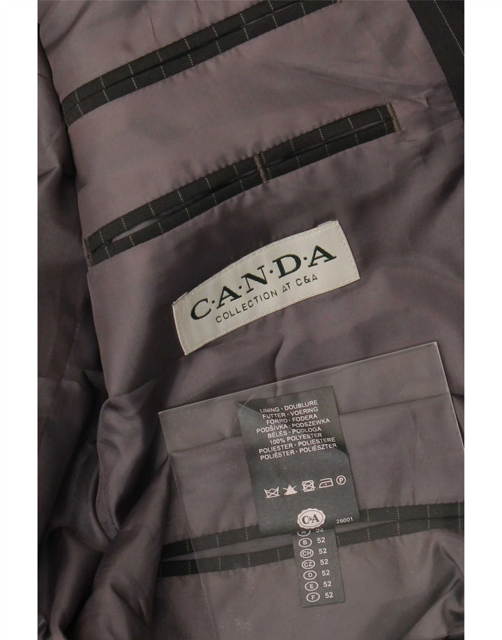 Canda Chaqueta tipo blazer de 3 botones para hombre EU 52 XL Poliéster a rayas negras
