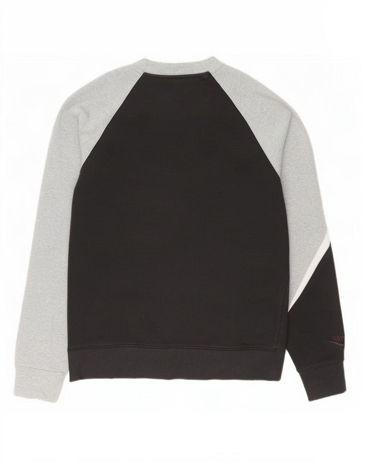 Nike Hombre Sudadera con gráfico tipo jersey de algodón color block en color negro mediano