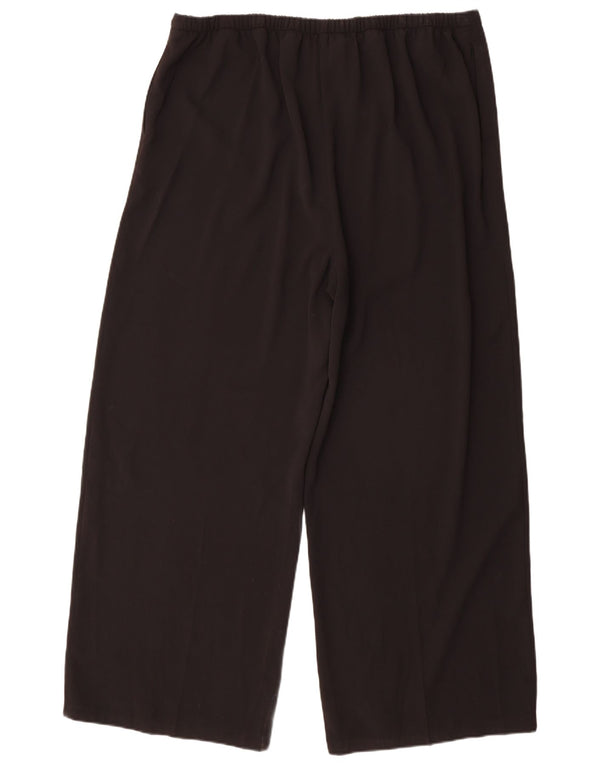 Marks & Spencer Pantalones anchos para mujer UK 20 2XL W42 L30 Poliéster negro