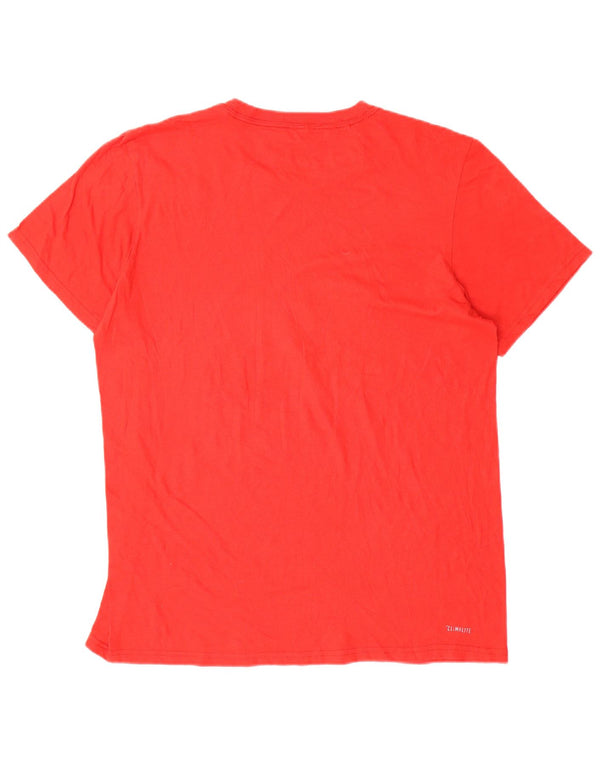 Adidas Mens Climalite Graphic Camiseta Top Grande Poliéster Rojo