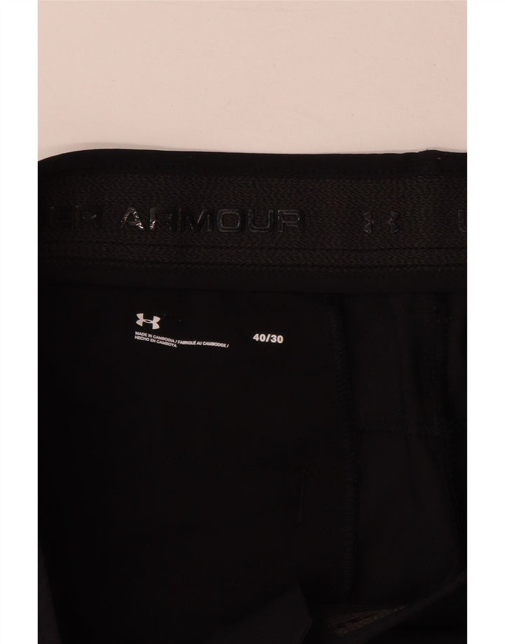 Under Armour Pantalón chino recto para hombre W40 L30 Poliéster negro