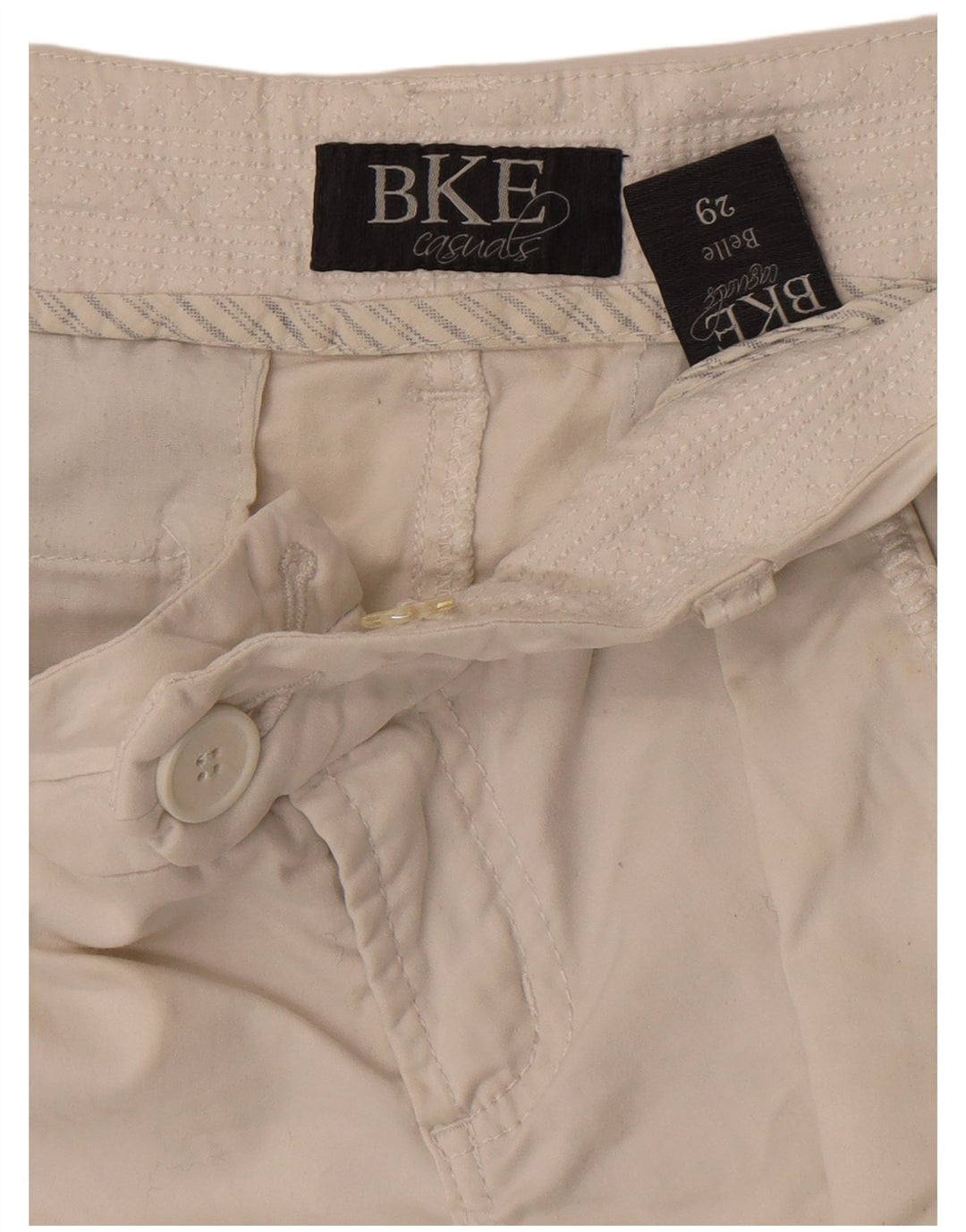 BKE Pantalones cortos chinos para mujer W29 Algodón beige medio
