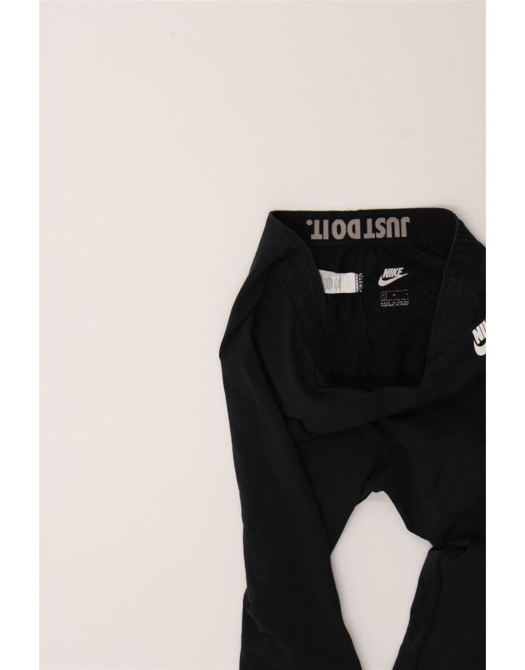 NIKE Womens Graphic Leggings UK 12 Medium  Black Cotton Vintage Nike and Second-Hand Nike from Messina Hembry 