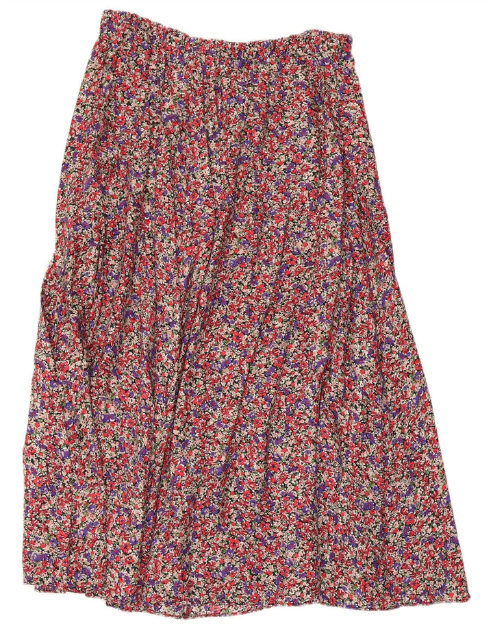 Zara Mujer Falda Acampanada Grande W32 Multicolor Floral