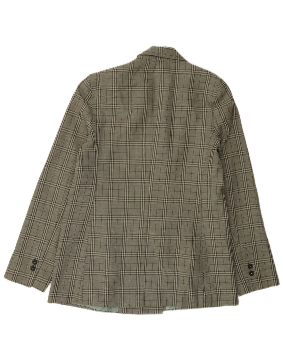 Topshop Chaqueta tipo blazer de doble botonadura para mujer UK 40 Medium Green Check