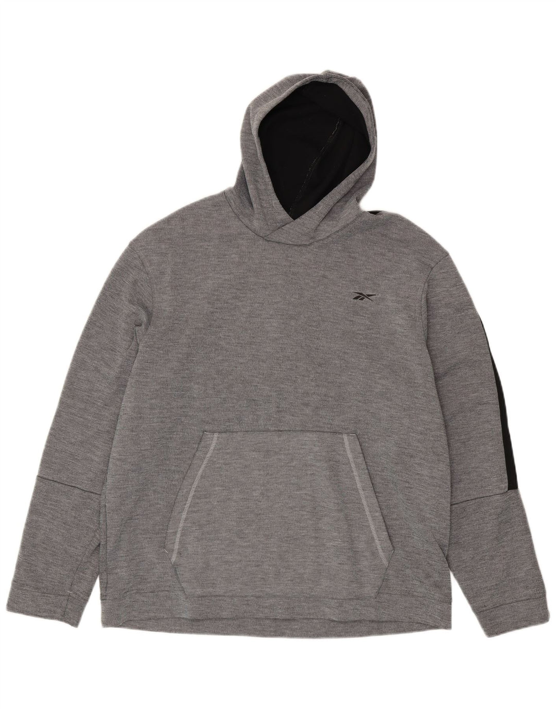 Reebok Sudadera con capucha para hombre Jumper XL Gris Colorblock Poliéster
