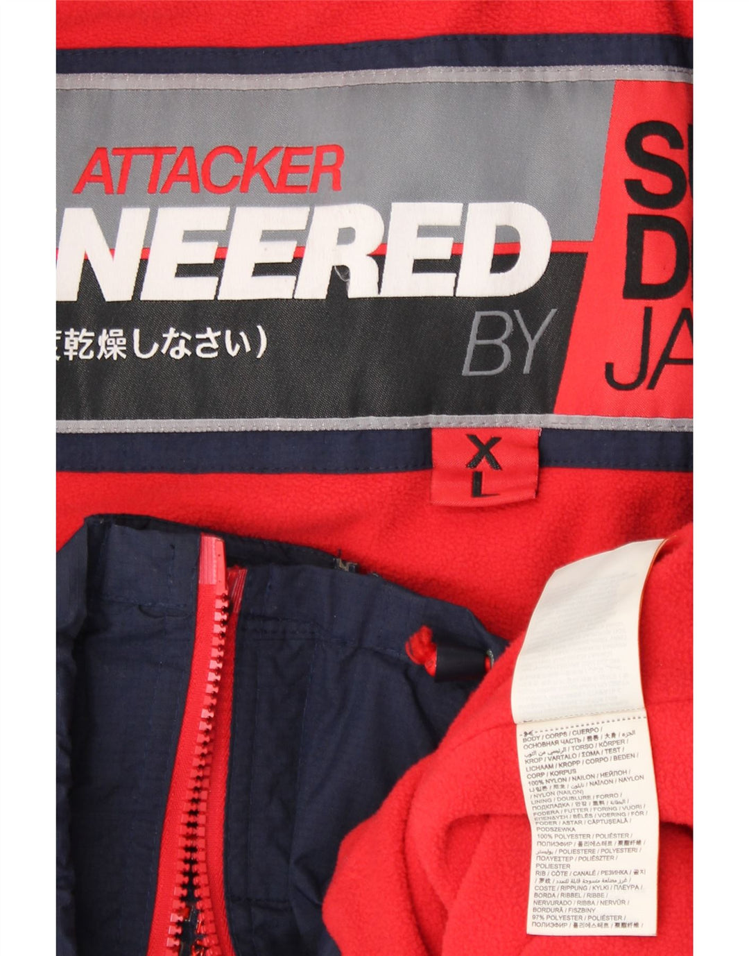 SUPERDRY Chaqueta cortavientos para mujer ES 40 XL Nylon azul marino