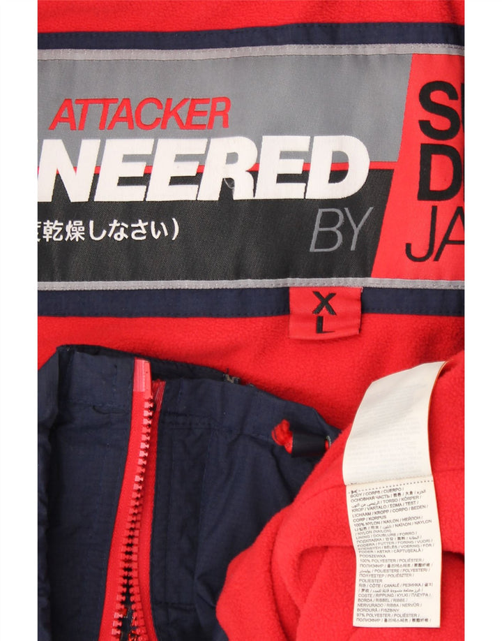 SUPERDRY Chaqueta cortavientos para mujer ES 40 XL Nylon azul marino