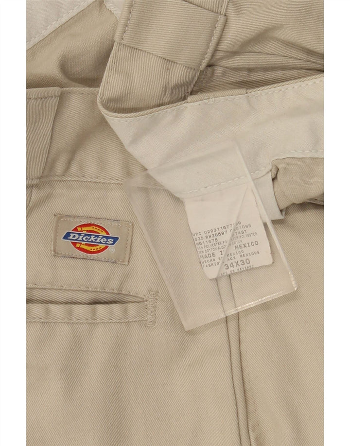 DICKIES Pantalón chino recto para hombre W34 L30 Poliéster beige