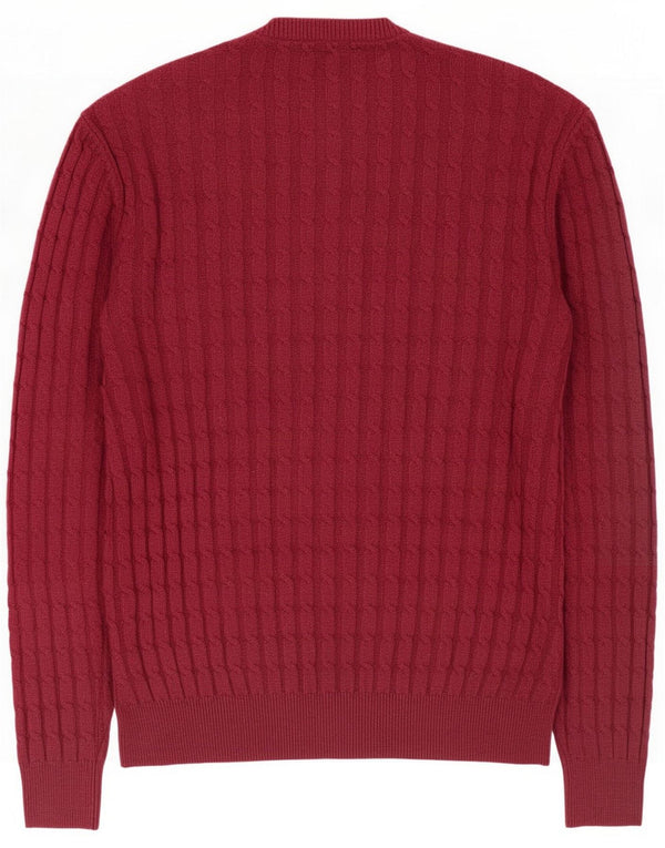 Jack Wills Jersey holgado con cuello redondo para hombre XS Algodón burdeos