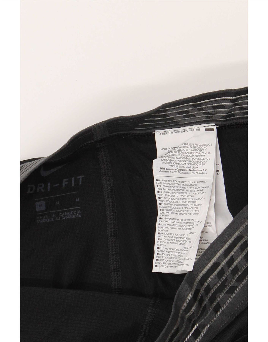 Leggings Nike Dri Fit Graphic para hombre Poliéster negro mediano