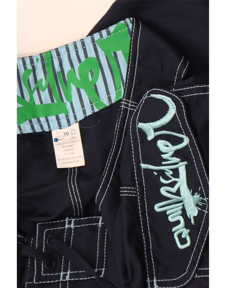 Quiksilver Hombre Graphic Cargo Bañador Shorts Mediano Azul Marino Poliéster