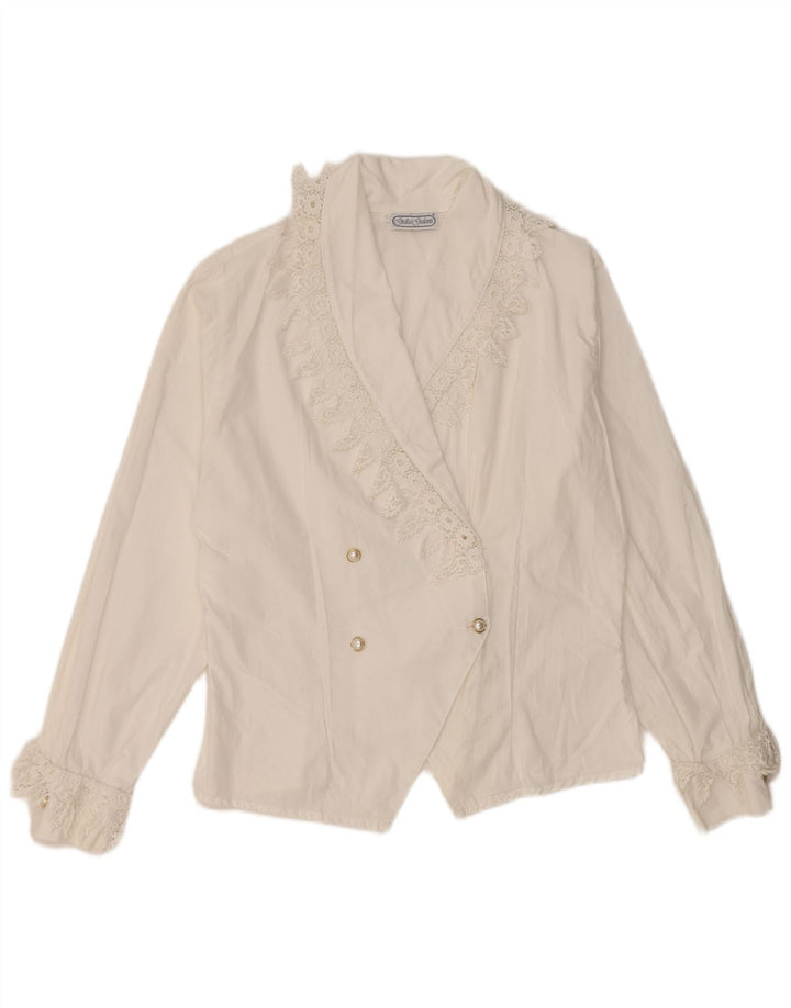 Giulia Galanti - Blusa para mujer, talla 40, talla mediana, color blanco