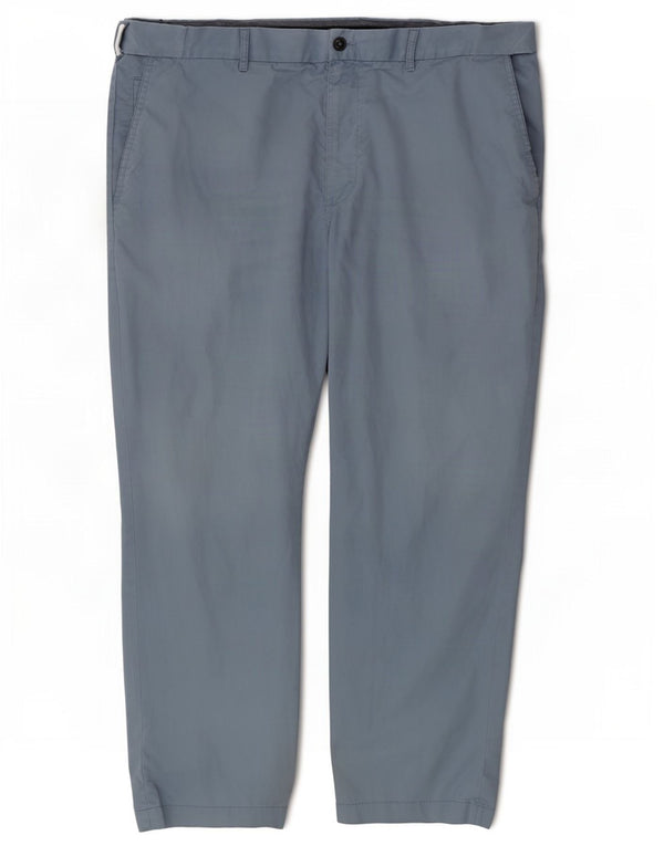 Marks & Spencer Pantalones chinos rectos para hombre W42 L29 Algodón azul