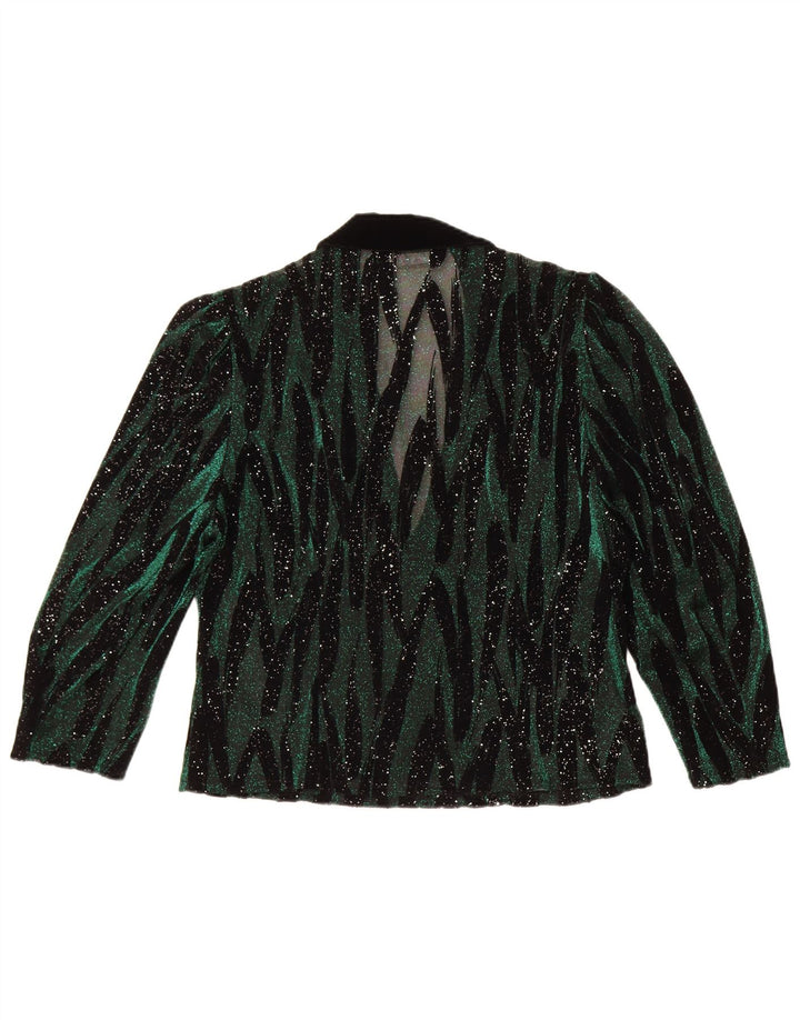 Hermann Lange Blusa transparente para mujer EU 42 Grande Verde