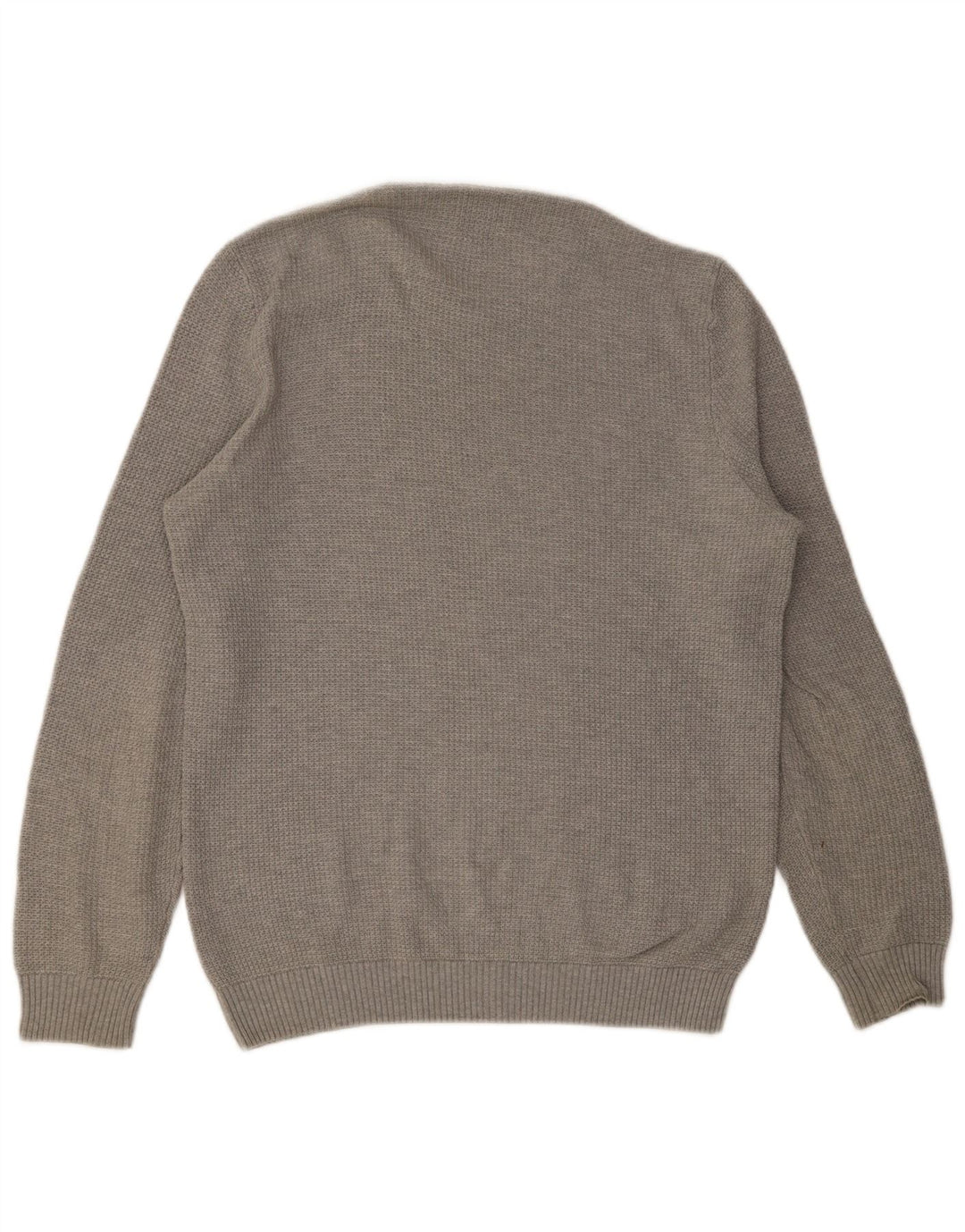 ZARA Hombre Jersey Cuello Redondo Algodón Gris Medio