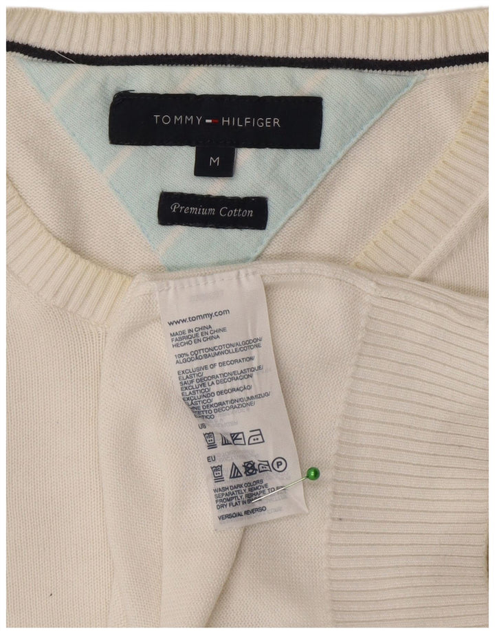 Tommy Hilfiger Jersey con Cuello Redondo para Hombre de algodón Blanco Mediano