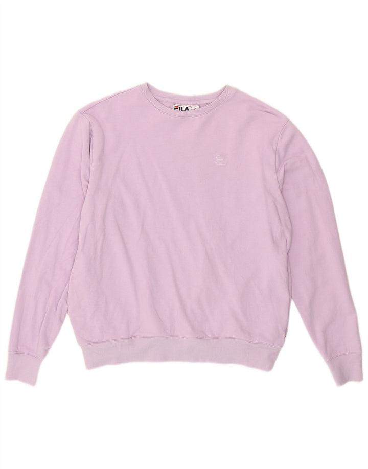 Fila - Sudadera para mujer, talla 44, algodón morado mediano