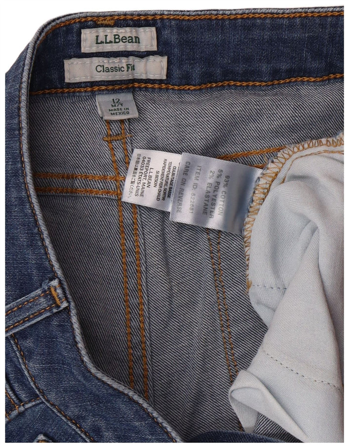 L.L.BEAN Vaqueros rectos de ajuste clásico para mujer US 12 Grande W32 L32 Algodón azul