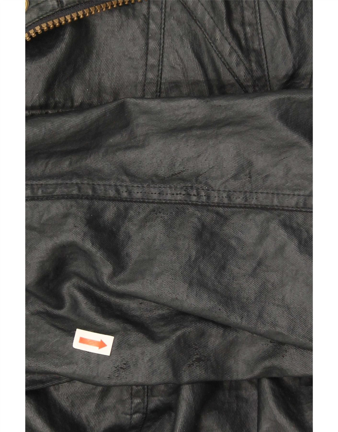 Barbour Chaqueta militar de piel sintética para mujer UK 44 Grande Poliéster negro
