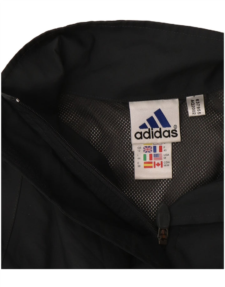 Adidas Chaqueta impermeable extragrande para mujer UK 12 Poliéster gris medio