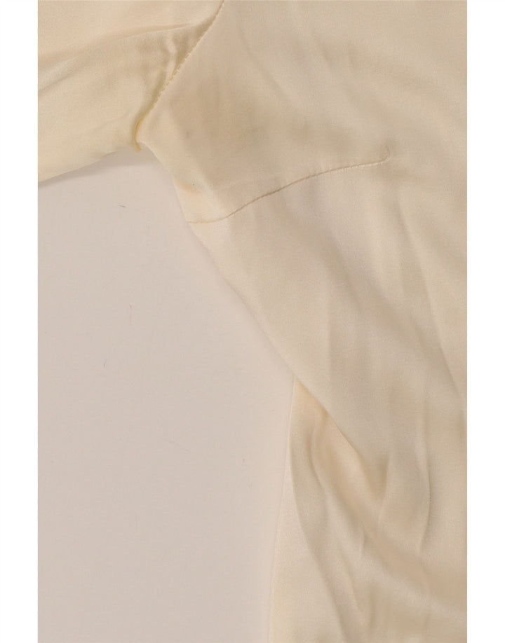 ATOS LOMBARDINI Blusa camisera de manga larga para mujer IT 44 Medium Off White