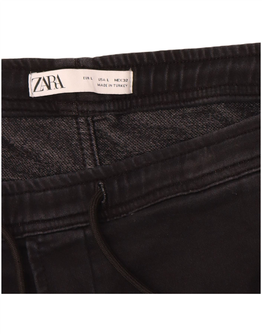Zara Hombre Pantalones Cargo De Chándal Joggers Large Negro