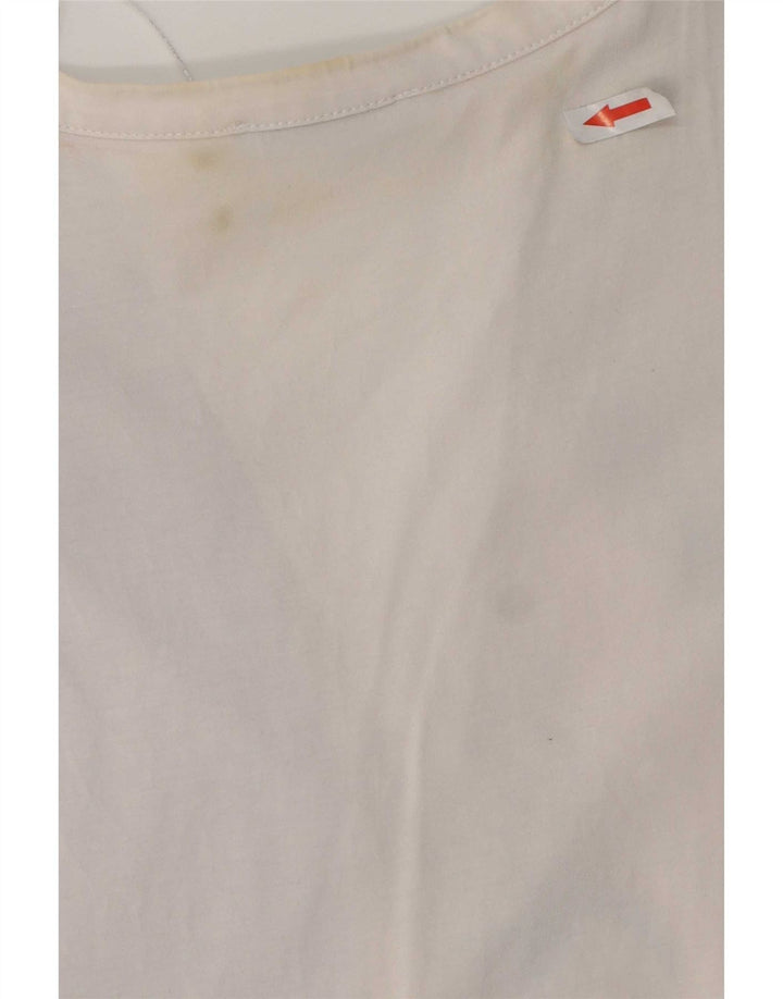 Zara Mujer Vestido Recto Extragrande UK 40 Small Blanco Colorblock