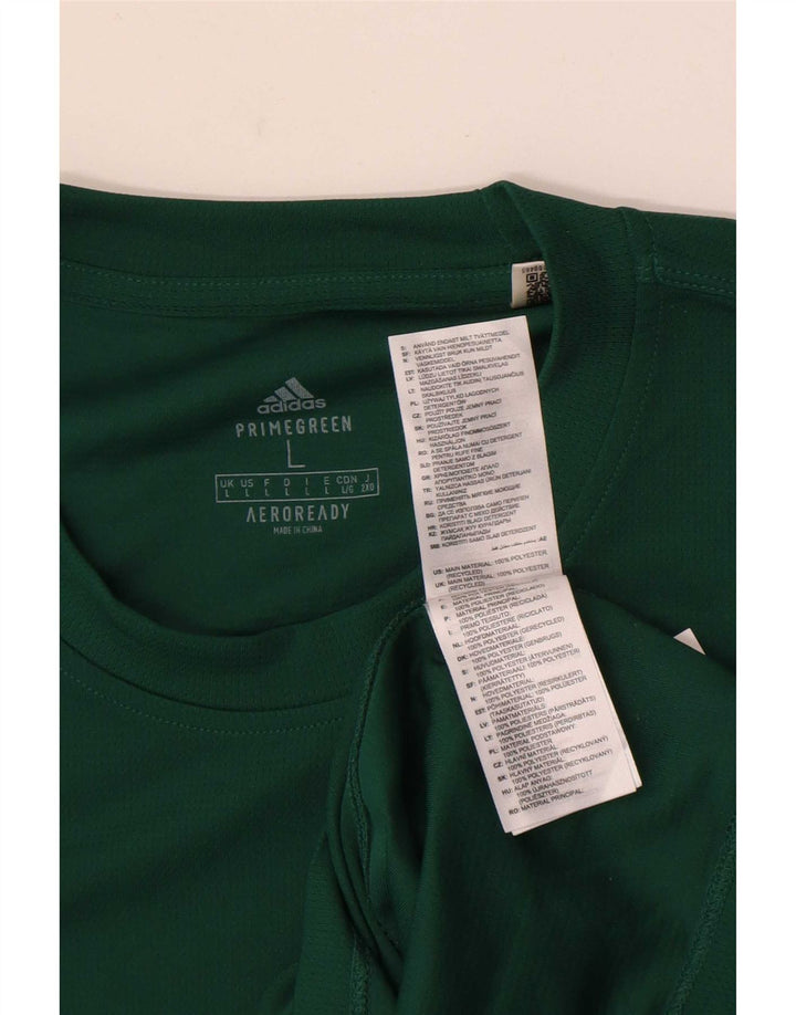Adidas Hombre Aeroready Camiseta Top Grande Verde Poliéster